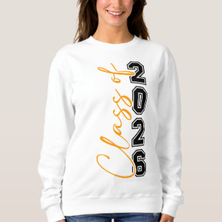 Klass 2026 Studenten Senior Orange Black T Shirt