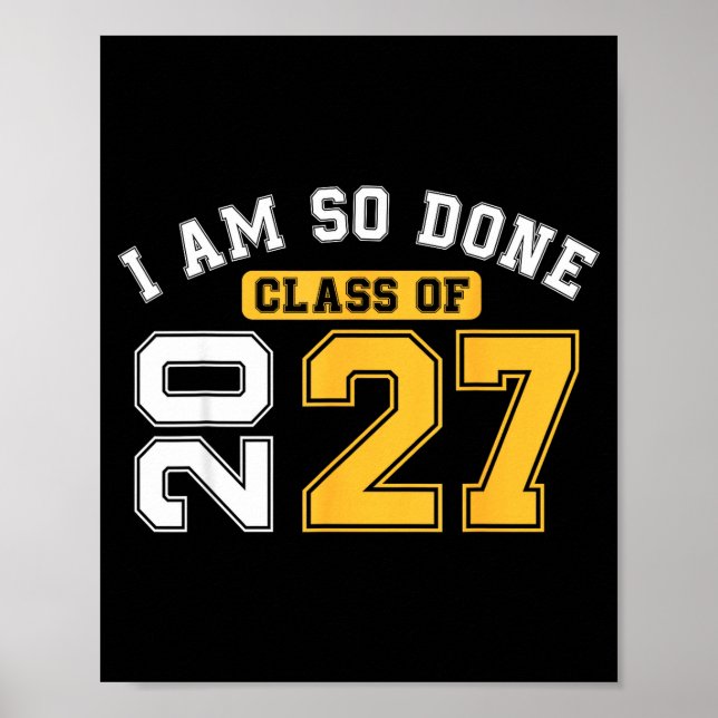 Klass 2027 är klara studentexamen senior 202 poster (Framsidan)