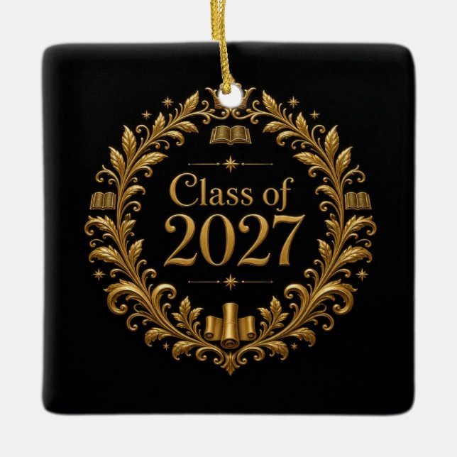 Klass 2027 julgransprydnad keramik (Framsida)