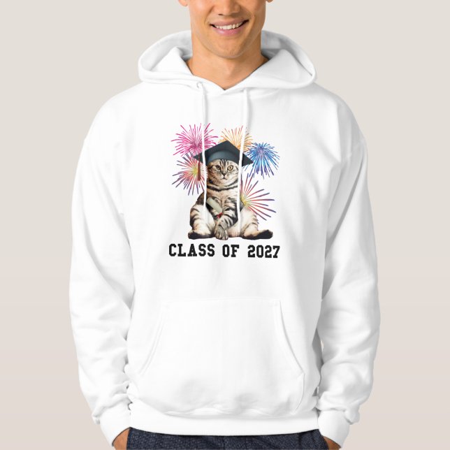 Klass 2027 kattälskare hoodie (Framsida)