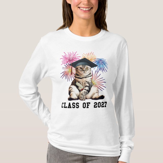 Klass 2027 kattälskare t shirt (Framsida)