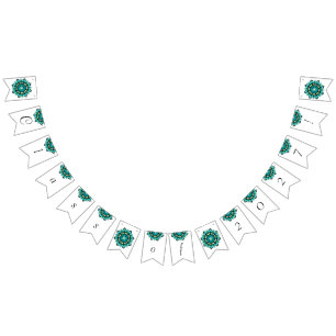 Klass 2027! Mandala in aqua Vimplar