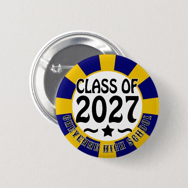 Klass 2027:s examen knapp (Framsida & baksida)