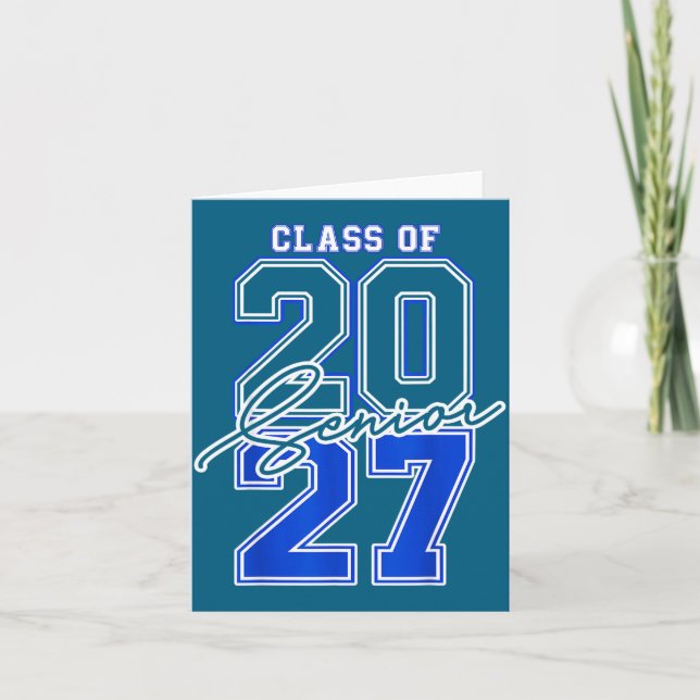 Klass 2027 Senior 2027 Examen Kort (Framsida)