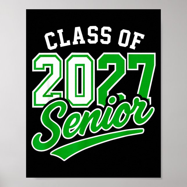 Klass 2027 senior 2027 tillbaka till skolan poster (Framsidan)