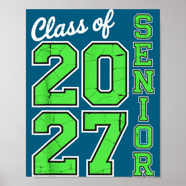Klass 2027 Senior 27 High Poster (Framsidan)