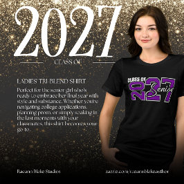 Klass 2027 Senior Damer Tri-Blend Tröja