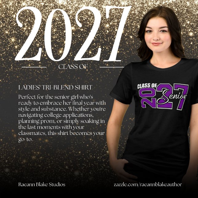 Klass 2027 Senior Damer Tri-Blend Tröja (Skapare uppladdad)