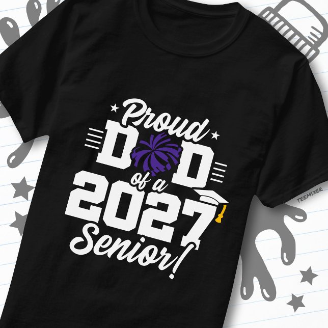 Klass 2027 Studentexamen Glädjefullt jubel Stolt p T Shirt (Skapare uppladdad)
