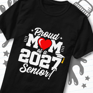 Klass 2027 Studentexamen Hjärtstolt Mamma T Shirt