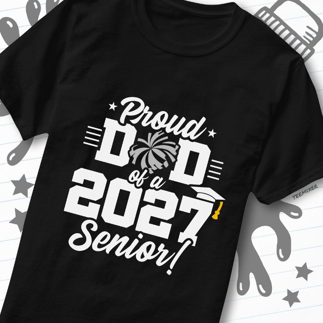 Klass 2027 Studentexamen Rop Stolt Pappa T Shirt (Skapare uppladdad)