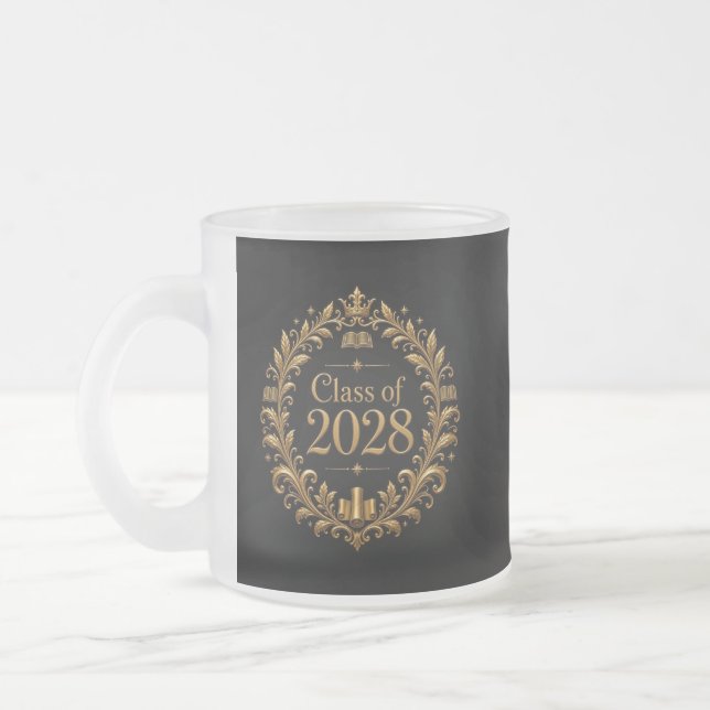 Klass 2028 frostad glasmugg (Vänster)