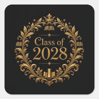 Klass 2028 fyrkantigt klistermärke