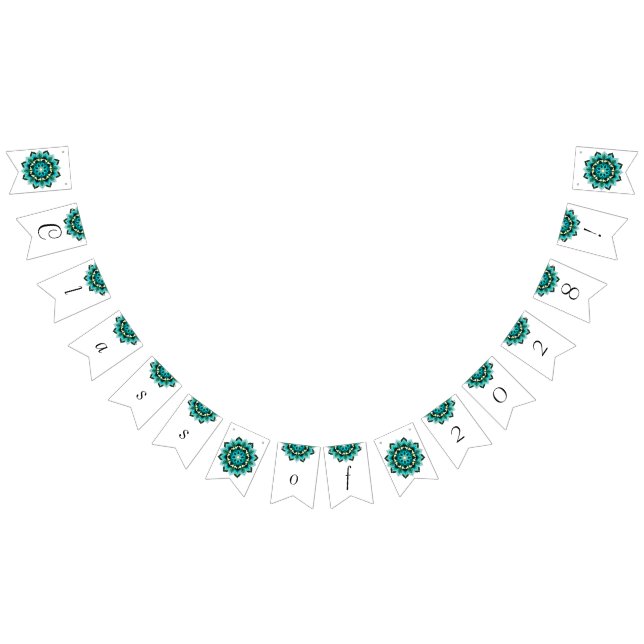 Klass 2028! Mandala in aqua Vimplar (Alla)