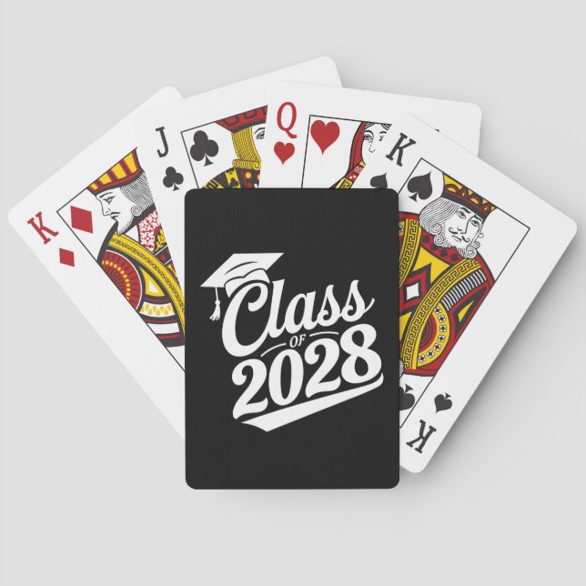 Klass 2028 Stolt Examens Student Examen Casinokort (Baksidan)