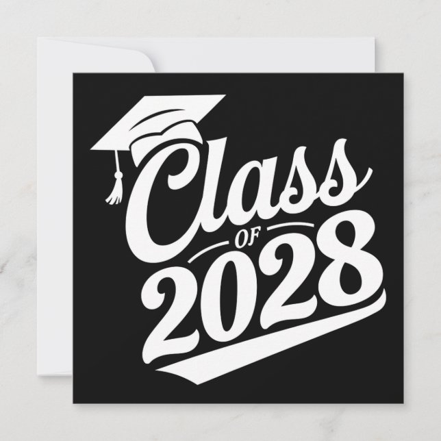 Klass 2028 Stolt Examens Student Examen Inbjudningar (Framsida)