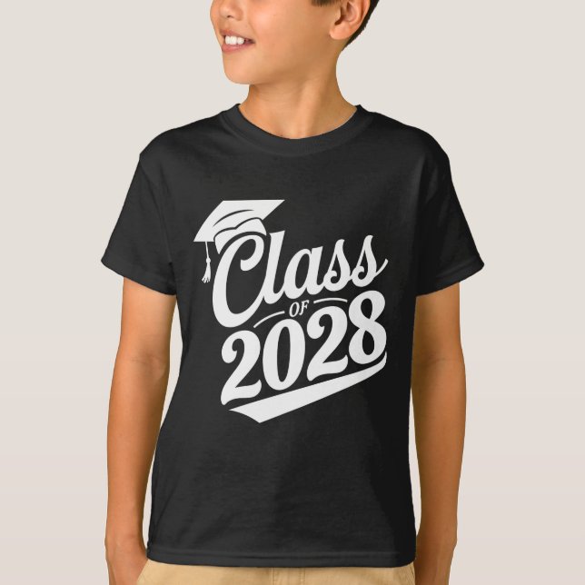 Klass 2028 Stolt Examens Student Examen T Shirt (Framsida)
