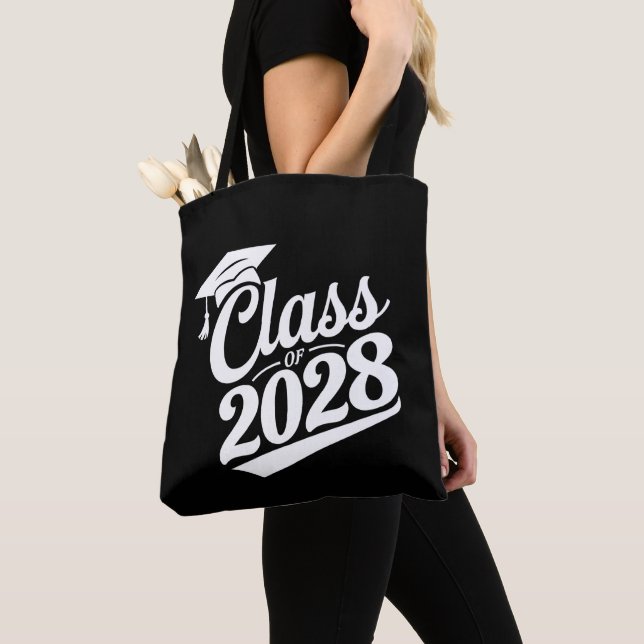 Klass 2028 Stolt Examens Student Examen Tygkasse (Närbild)