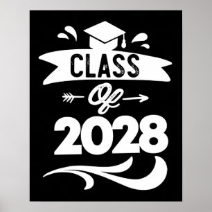 Klass 2028 TShirt Senior 2028 Studenten Poster