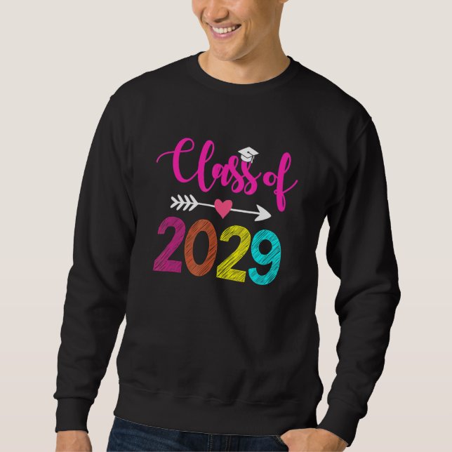 Klass 2029 före K Student Preschool Studenten Lång Ärmad Tröja (Framsida)
