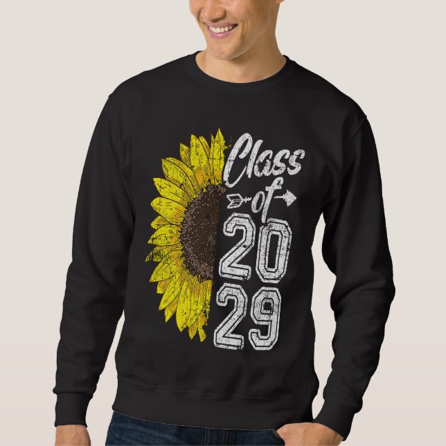 Klass 2029 Gymnasieexamen Sunflo Lång Ärmad Tröja (Framsida)
