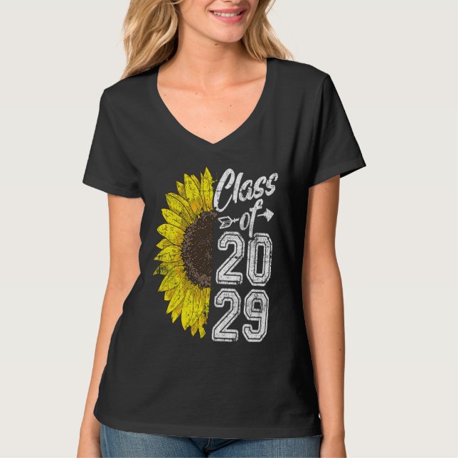 Klass 2029 Gymnasieexamen Sunflo T Shirt (Framsida)