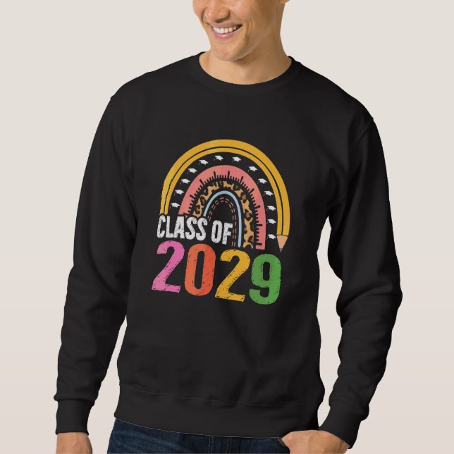 Klass 2029: Högre 2029 Boho Rainbow Grow med M Lång Ärmad Tröja (Framsida)