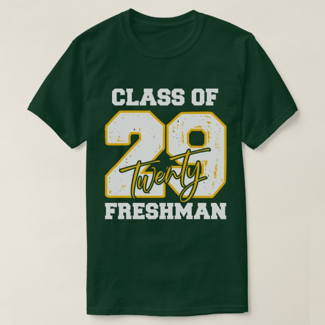 Klass 2029 Nybörjare Gymnasiet tillbaka till skola T Shirt (Design framsida)