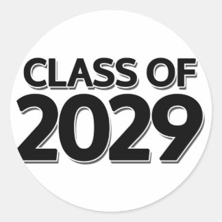 Klass 2029 runt klistermärke