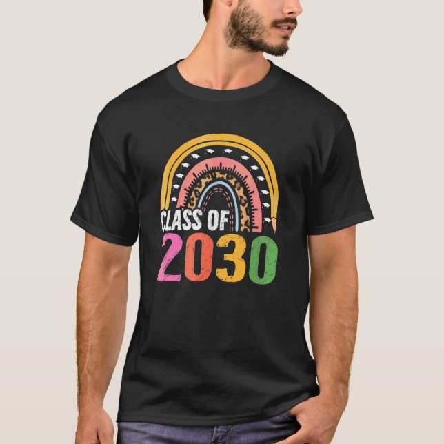 Klass 2030: Högre 2030 Boho Rainbow Grow med M T Shirt (Framsida)