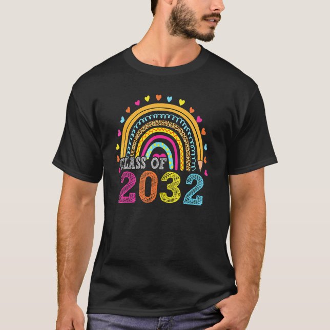 Klass 2032 före K Student Preschool Studenten T Shirt (Framsida)