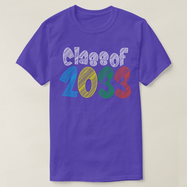 Klass 2033 Kindergarten Studenten-gåvor T Shirt (Design framsida)