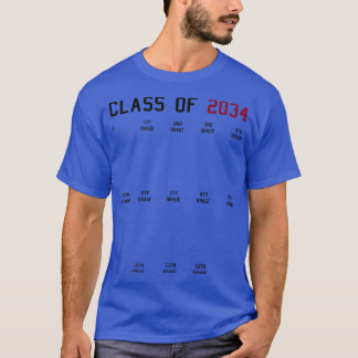 Klass 2034 Grow med Me 2034 Studenten Handpr T Shirt