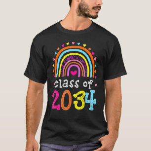 Klass 2034: Regnbåge Student Preschool Kindergar T Shirt