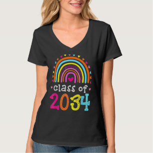 Klass 2034: Regnbågsliknande Rosa Student Preschoo T Shirt