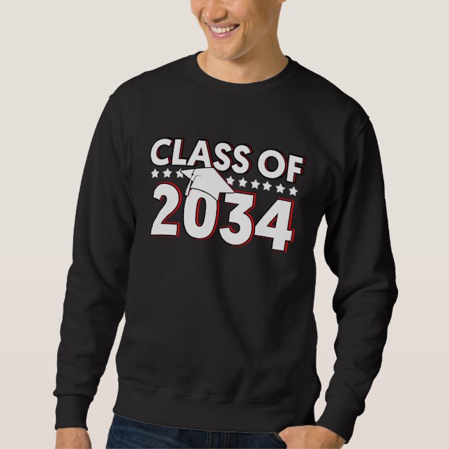 Klass 2034  Student 2034 Examen Lång Ärmad Tröja (Framsida)