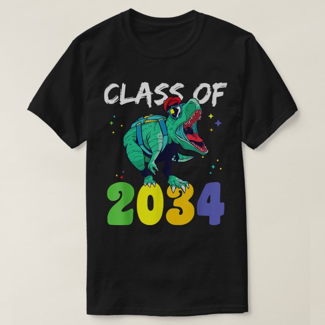Klass 2034 T ReDino Grow with Me Kindergarten  T Shirt (Design framsida)