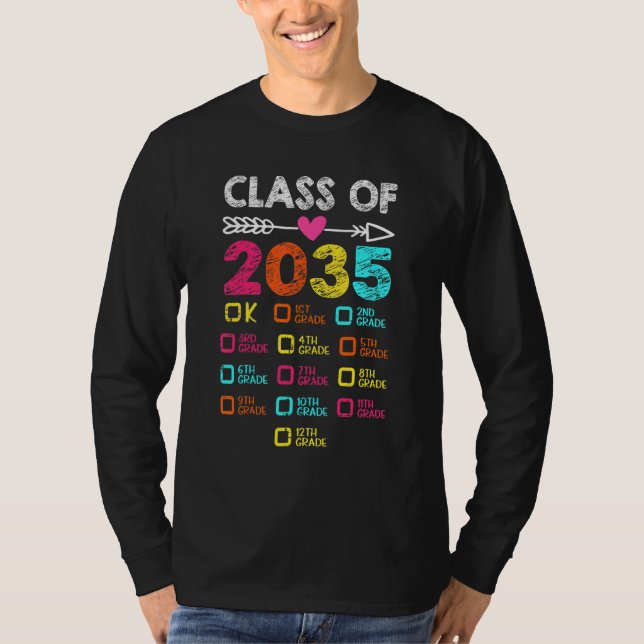Klass 2035 FÖRK Preschool Studenten, förra dagen T Shirt (Framsida)