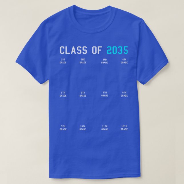 Klass 2035 Grow with Me Studenten First Day Ha T Shirt (Design framsida)