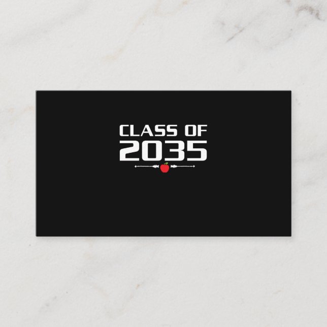 Klass 2035 Kindergarten Pre K Grow with Me Grad Visitkort (Framsida)