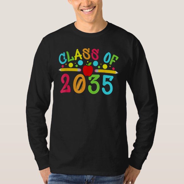 Klass 2035 Kindergarten till Studenten före K T Shirt (Framsida)