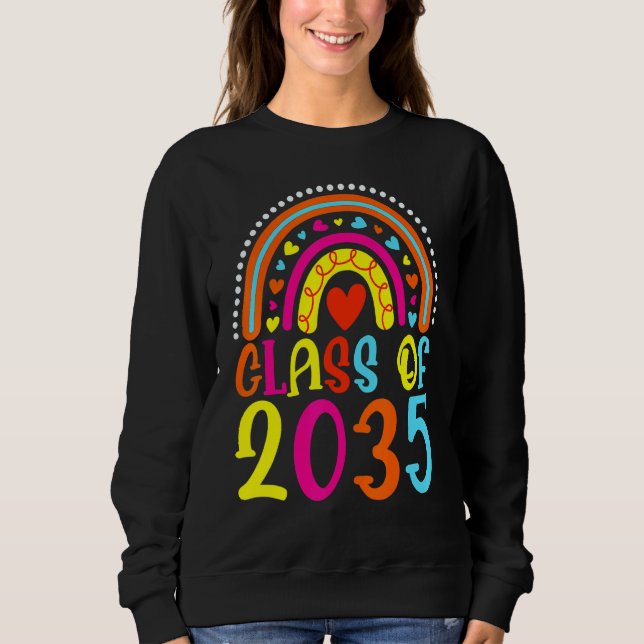 Klass 2035: Regnbåge Preschool Kindergarten Gradu T Shirt (Framsida)