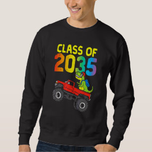 Klass 2035: Rex Dinosaur Monster Lastbil Boys Grad Lång Ärmad Tröja