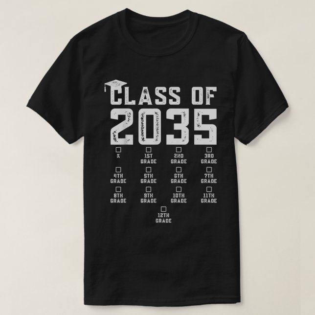 Klass 2035 - tillväxt med me Shirt med utrymme för T Shirt (Design framsida)