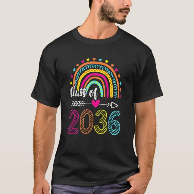 Klass 2036 före K Student Preschool Studenten T Shirt (Framsida)