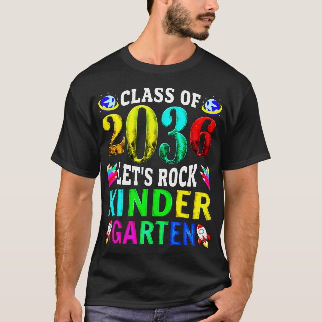 Klass 2036 Låt oss Sten Kindergarten T Shirt (Framsida)
