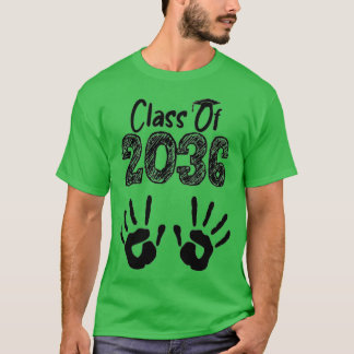 Klass 2036 - tillväxt med min handavtryck på bakre t shirt