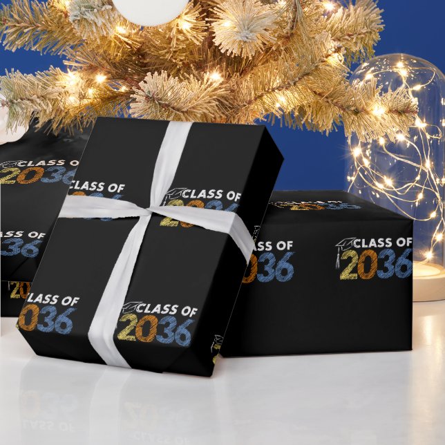 Klass 2036 Väx Med Mig Första Skoldagen  Presentpapper (Helgdagar)