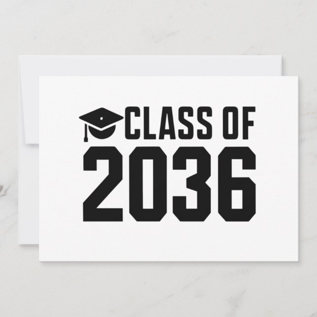 Klass 2036 Väx Med Mig Tillbaka till skolan Inbjudningar (Framsida)