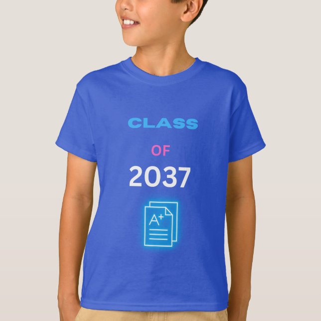Klass 2037 med betygskort t shirt (Framsida)